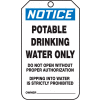 Accuform MNT246CTP Safety Tag, NOTICE POTABLE DRINKING WATER SEULEMENT, 5,75"H x 3,25"W, Cardstock, 25/PK