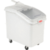 Rubbermaid® 3603-88 4.1 Cu. Ft Plastic Bin Truck with Clear Lid & Scoop