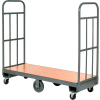 Global Industrial Wood Deck Narrow Aisle U-Boat Platform Truck, 60"x16", 1500 Lb. Cap.