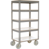 Global Industrial® Boltless Shelf Truck w/5 Shelves & Pneumatic Casters, 36"Lx24"Wx68"H, Gray