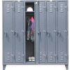 Strong Hold® Heavy Duty Slim-Line Locker 66-18-1TSL - Single Tier 74x18x78 6 Door
