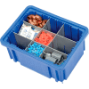 Global Industrial Plastic Dividable Grid Container - DG91050,10-7/8"L x 8-1/4"W x 5"H, Blue - Pkg Qty 20
