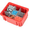 Global Industrial Plastic Dividable Grid Container - DG91050,10-7/8"L x 8-1/4"W x 5"H, Red - Pkg Qty 20