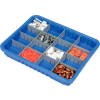 Global Industrial Plastic Dividable Grid Container - DG93030, 22-1/2"L x 17-1/2"W x 3"H, Blue - Pkg Qty 6