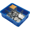 Conteneur de grille industrielle ™ plastique en plastique - DG93060, 22-1/2" L x 17-1/2" W x 6 « H, bleu - Qté par paquet : 3