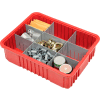 Global Industrial Plastic Dividable Grid Container - DG93060, 22-1/2"L x 17-1/2"W x 6"H, Red - Pkg Qty 3