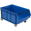 Quantum Mobile Magnum Plastic Stacking Bin, 18"W x 28" D x 15"H, Blue
