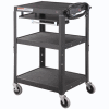 Global Industrial™ Steel Mobile Workstation Cart with Slide out keyboard & Mouse Shelf - Black