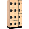 Casier en bois Salsbury 4-Tier 12 Door Design, 36 » L x 21"P x 76"H, érable, partiellement assemblé