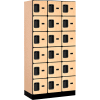 Casier en bois Salsbury 6-Tier 18 Door Design, 36 » L x 18"P x 76"H, érable, partiellement assemblé