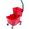 Carlisle Commercial Mop seau avec essoreuse côté-presse 26 Quart, rouge - 3690805