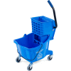 Carlisle Commercial Mop seau avec essoreuse côté-presse 26 Quart, bleu - 3690814