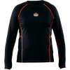Ergodyne N-Ferno® 6435 Thermal Base Layer Long Sleeve Shirt, Black, Medium