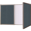 Ghent VisuALL Conference Cabinet - Tack Surface/Whiteboard Combo - 36"W x 24"H - Gray