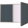 Armoire de conférence Gand VisuALL, 36"L x 24"H, Combo Surface tack/Tableau blanc, Gris