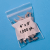Reclosable Poly Bags W/ Write On Label, 3"W x 4"L, 2 Mil, Clear, 1000/Pack