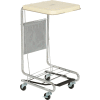 Global Industrial™ Chrome Hamper Stand With Foot Pedal - Couvercle en acier polyédapé