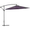 Parapluie cantilever industriel™ mondial avec manivelle, inclinaison et croisillon, tissu oléfine, 10'W, marine