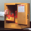 Justrite Flammable Liquid Cabinet, 4 Gallon, Self-Close Single Door Vertical Storage