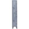 Strong Hold® Heavy Duty Slim-Line Locker 16-18-2TSL - Double Tier 14x18x78 2 Door