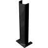 1/2" épais 24" H Post acier protecteur noir