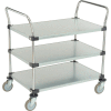 Nexel® Galvanized Steel Utility Cart 3 Shelves 36x24