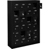 Global Industrial 24 Door Device Locker W/Lock&Hasp,32-1/8"Wx10-1/8"Dx46-11/16"H,Blk,Assembled