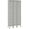 Global Industrial™ Capital® 4-Tier 12 Door Box Locker, 36 » L x 12"P x 78"H, gris, assemblé