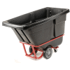 Rubbermaid® Heavy Duty Plastic Tilt Truck, 1/2 Cu. Yd. Cap, 1400 Lbs. Cap, Black
