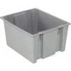Akro-Mils Nest & Stack Tote 35230 - 23-1/2"L x 19-1/2"W x 13"H, Gray - Pkg Qty 3