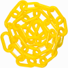 M. Chain Plastic Chain Barrier, 2"x100'L, Jaune