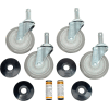 Ensemble de (4) roulettes à tige Nexel®, roue de 5 po en polyuréthane, capacité de 1200 lb