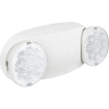 Global Industrial 2 Head Round LED Emergency Light w/ Adjustable Optics, Ni-Cad Battery Backup