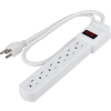 Global Industrial Power Strip, 6 Outlets, 15A, 12"L, 2-1/2' Cord