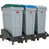 Rubbermaid Slim Jim Recycling Center For Bottles/Cans/Paper, 48 Gallon, Gray