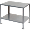 Jamco Stationary Machine Table W/ 2 Shelves, Steel Square Edge, 36"W x 24"D, Gray