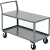 Jamco Heavy Duty Service Cart, 2 Shelves, 30"Wx60"L, 2000 Lbs. Cap.