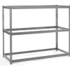 Global Industrial™ Wide Span Rack 48Wx24Dx60H, 3 Shelves No Deck 1200 Lb Cap. Per Level, Gray
