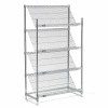 Nexel® Chrome, 4 Tier, Slant Wire Shelving, Starter Unit, 36"W x 18"D x 63"H