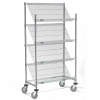 Slant Wire Shelving Truck - 4 Shelves - 36"W x 24"D x 69"H