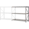 Global Industrial™ 3 Level, rack de stockage en vrac Extra HD, terrasse en acier, ajout, 96 « L x 48 » P x 72 » H