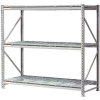 Global Industrial 3 Level, Extra HD Bulk Storage Rack, Wire Deck, Starter, 96"W x 24"D x 120"H