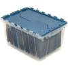 Akro-Mils® Clear Attached Lid Container 66486FILEB w/File Rails - 21-1/2"L x 15"W x 12-1/2"H - Pkg Qty 6