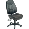 Chaise interion® multifonction avec dos haut, cuir, noir