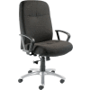 Interion® grande et grande chaise avec le dos élevé et les bras fixes, tissu, noir
