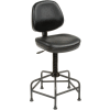 Interion® Vinyl Armless Spider Base Shop Stool, Black