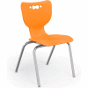 Chaise de classe en plastique Balt® Hiérarchie 18" - Orange