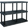 Structural Plastic Vented Shelving, 66"W x 24"D x 51"H, Black