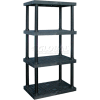 Structural Plastic Vented Shelving, 36"W x 24"D x 75"H, Black