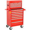 Global Industrial™ 26-3/8" x 18-1/8" x 52-9/16" 13 Tiroir Red Roller Cabinet - Chest Combo